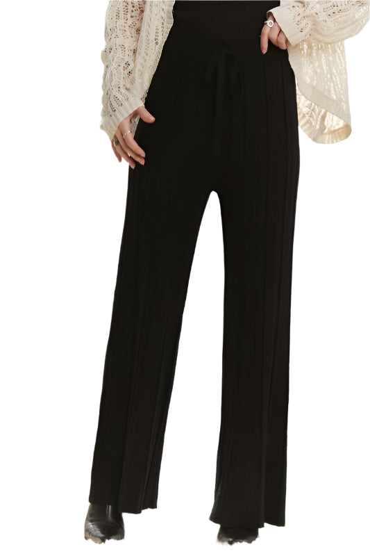 ADORA Tied Wide Leg Knit Pants