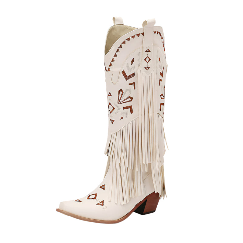 PU Leather Tassel Boots