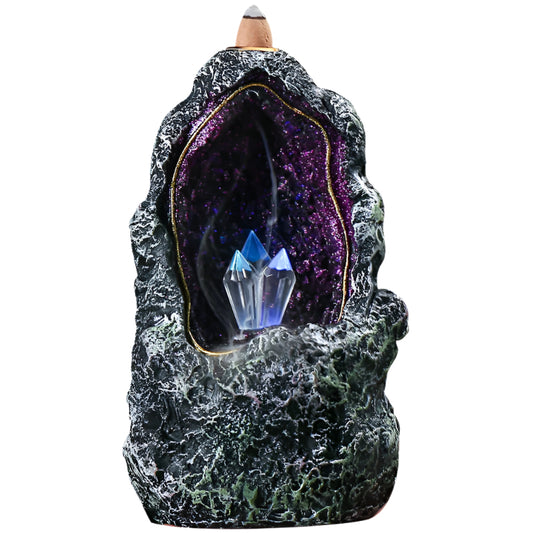 Resin LED Crystal Cave incense Burner