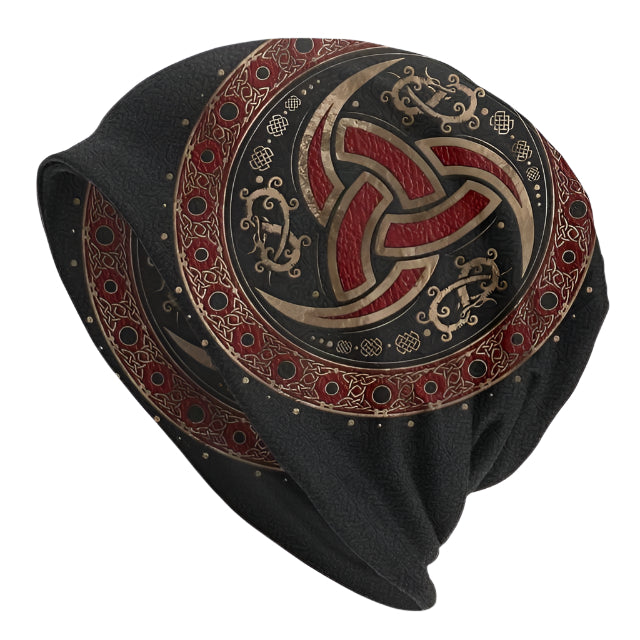 Norse Elder Futhark Runes Skull Beanie Cap