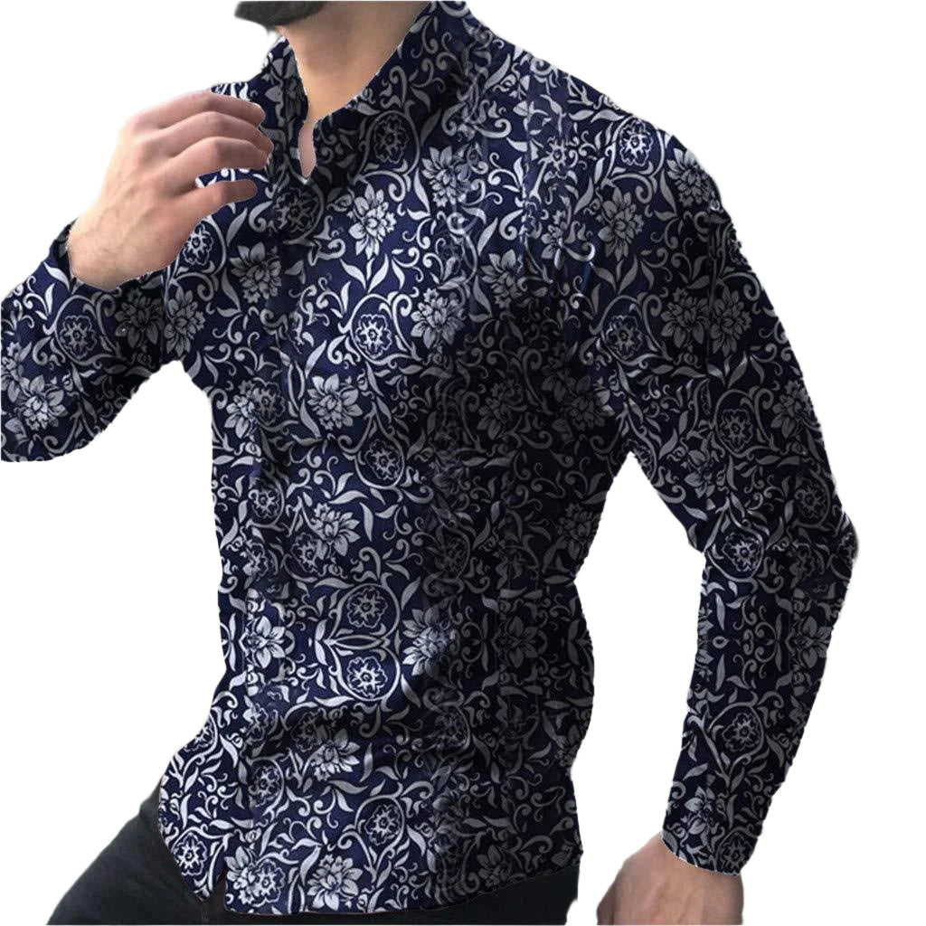 3D Print Collard Western Style Button Down Shirt