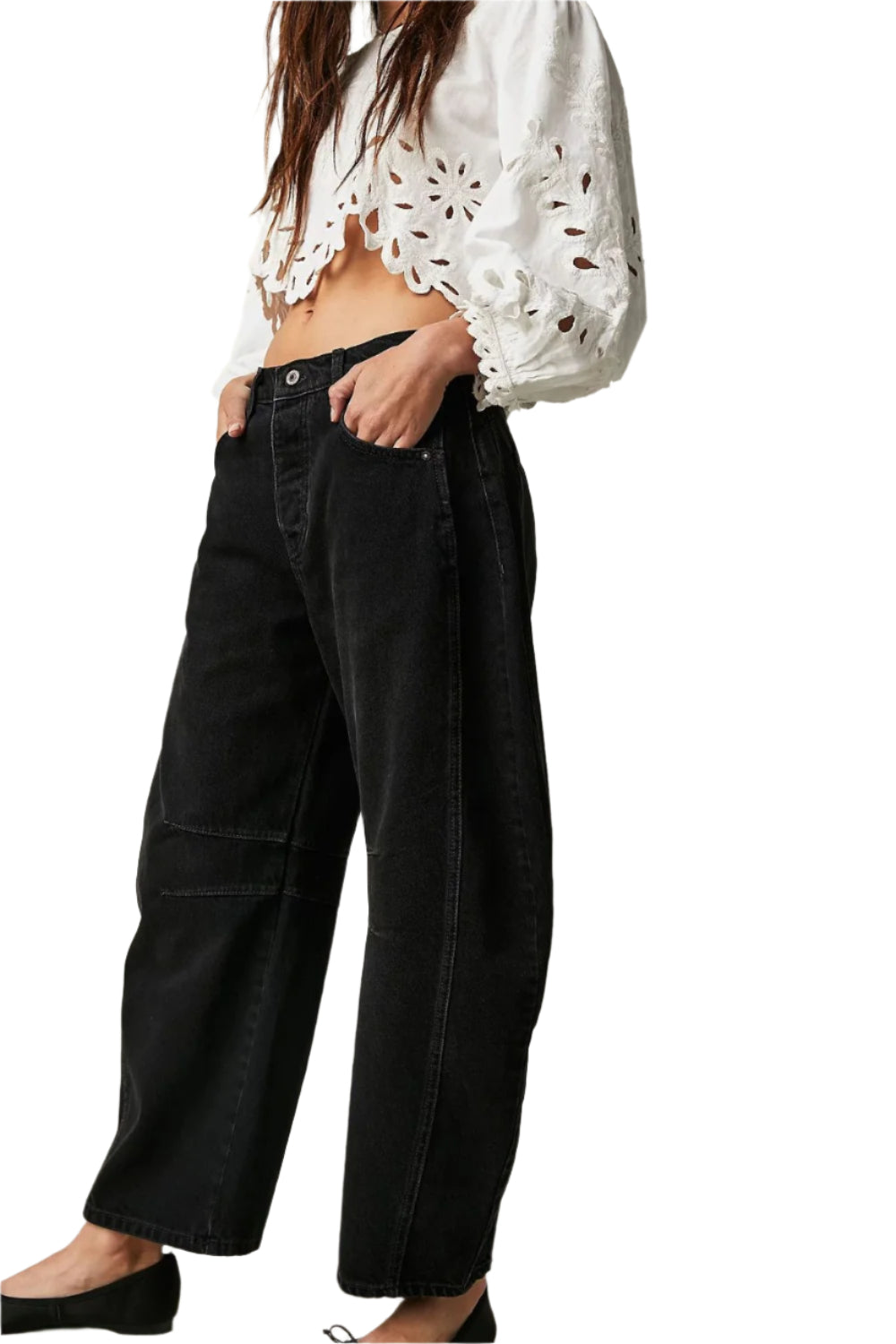 Wide Leg Jeans with Pockets