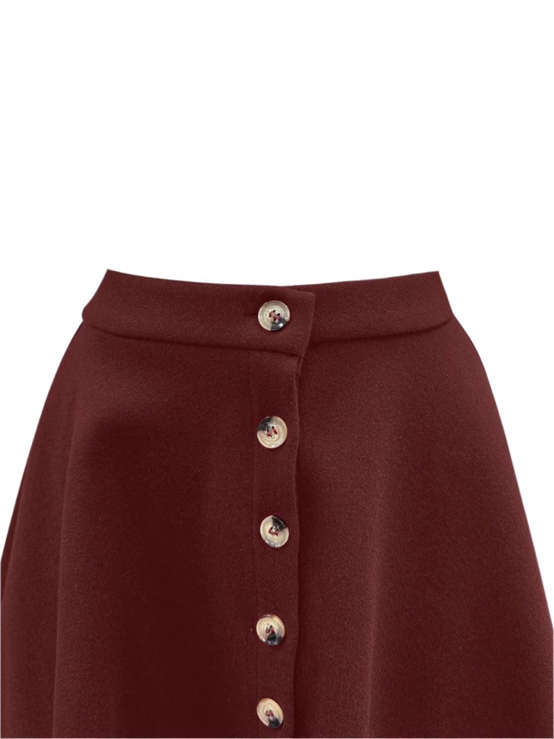 Buttoned Corduroy Mini Skirt