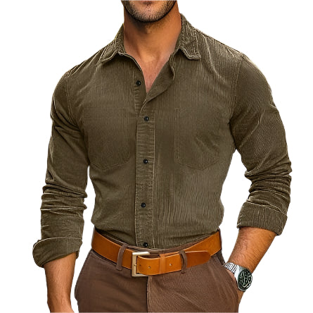 Men's Long Sleeve Corduroy Shirt