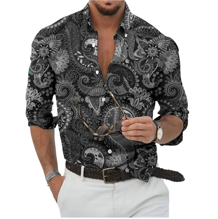 3D Print Collard Western Style Button Down Shirt