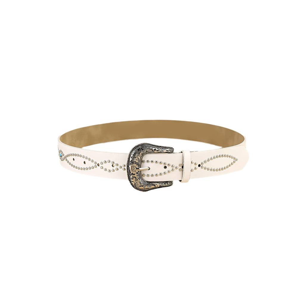 PU Leather Rhinestone Belt