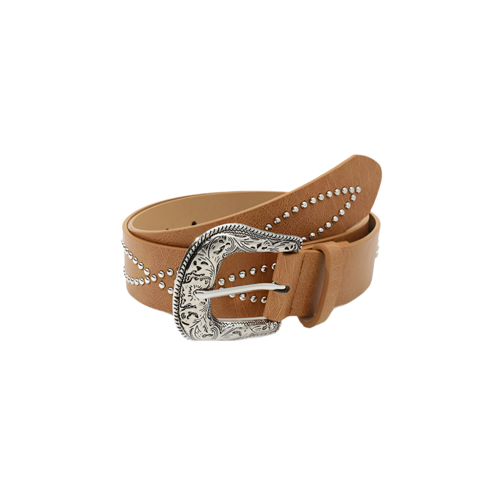 PU Leather Rhinestone Belt