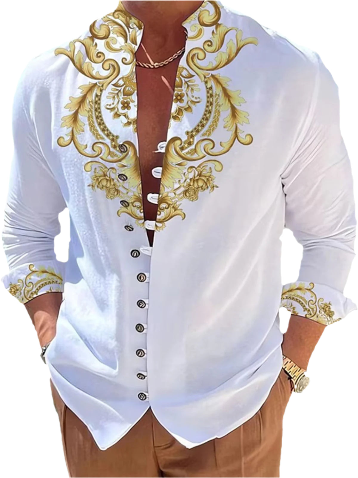 Men's 3D Printed Shirt Western Floral Shirt