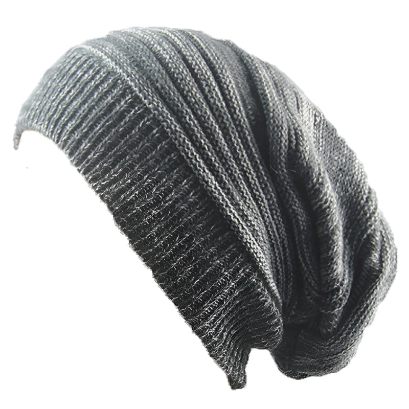 Two Color Knitted Beanie Hat