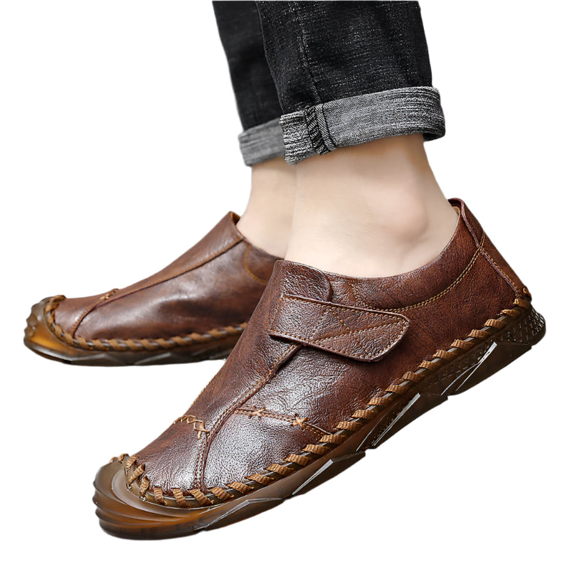 Handmade Men's Velcro Closure Shoes