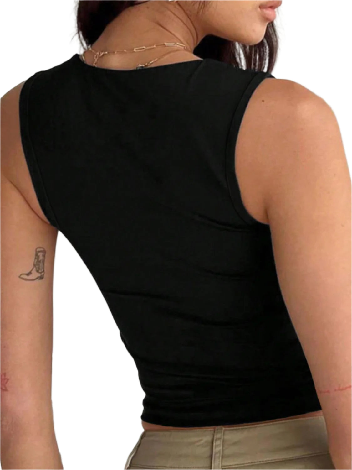 Devine Square Neck Wide Strap Tank