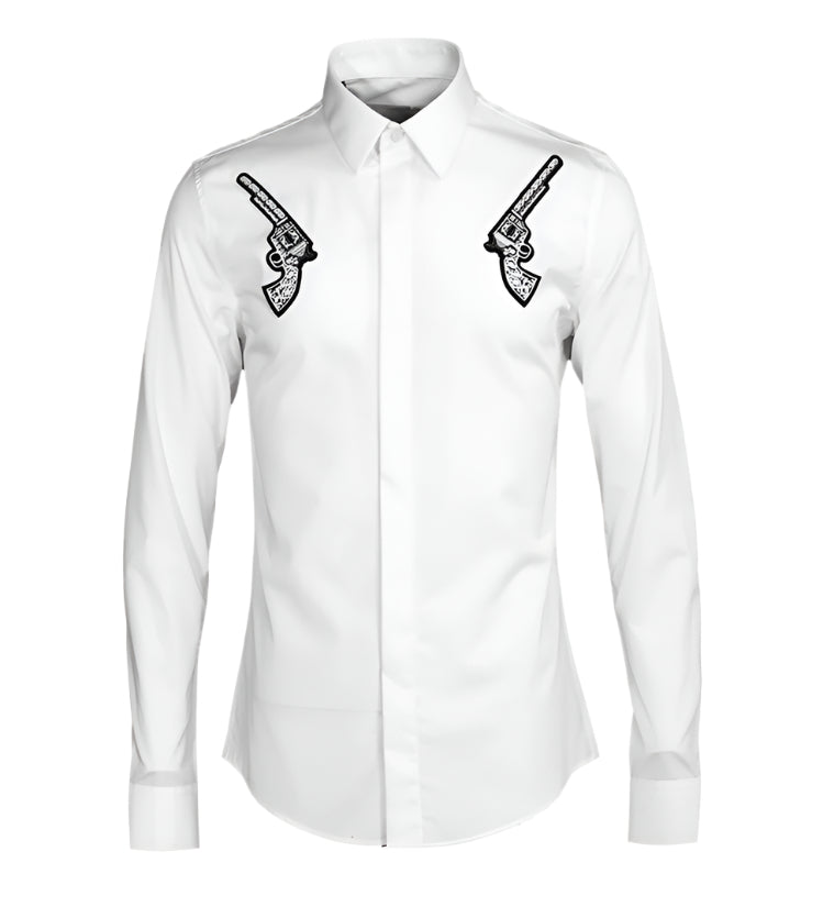 Men's Button Down Embroidered Shirt