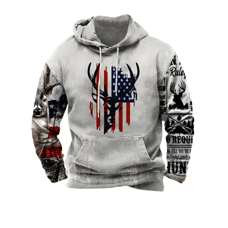 Men's USA Hooded 3D Print Sweatshirt