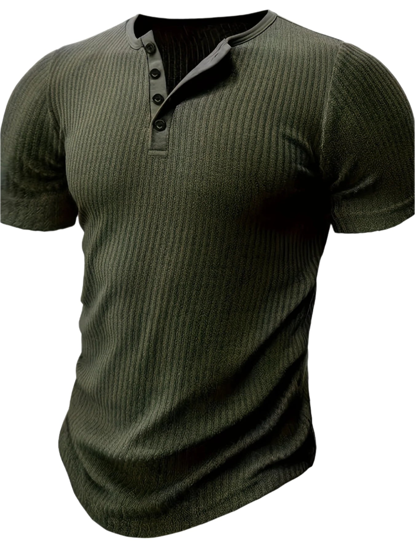 Men's Short Sleeve Button T Shirt