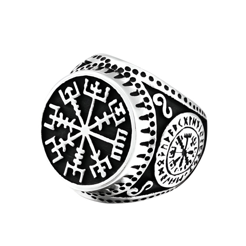 Stainless Steel  Vegvisir Ring