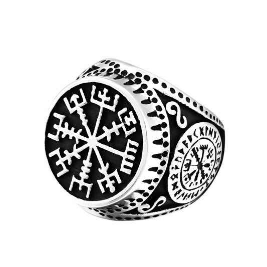 Stainless Steel  Vegvisir Ring