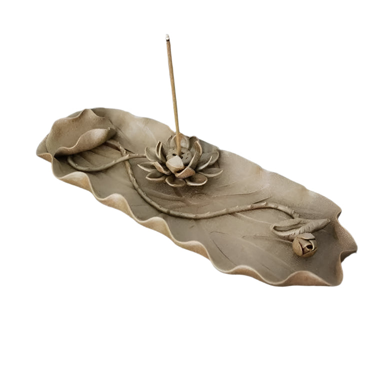 Ceramic Lotus Big Tray Incense Burner