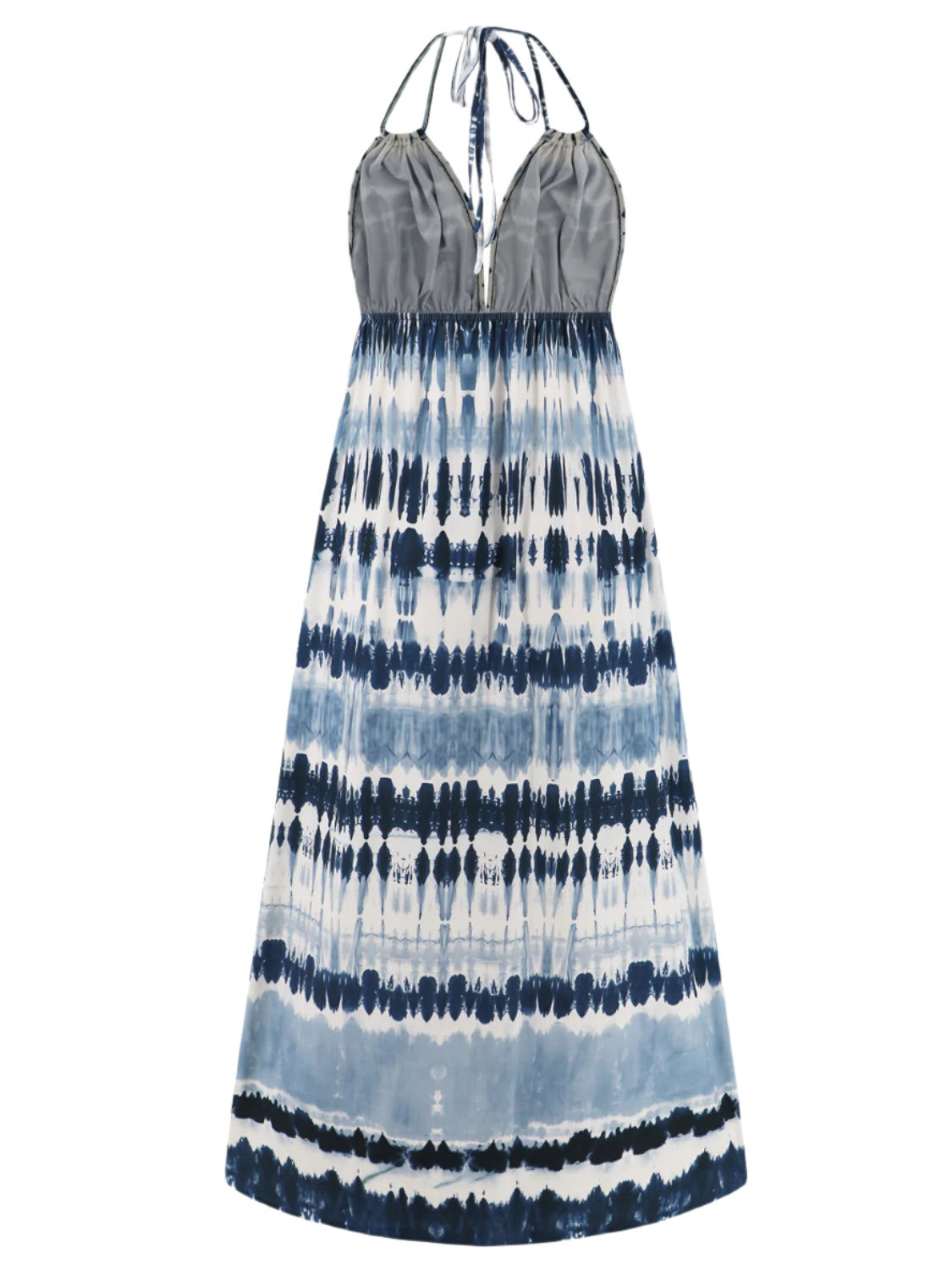 Tie-Dye Halter Neck Dress