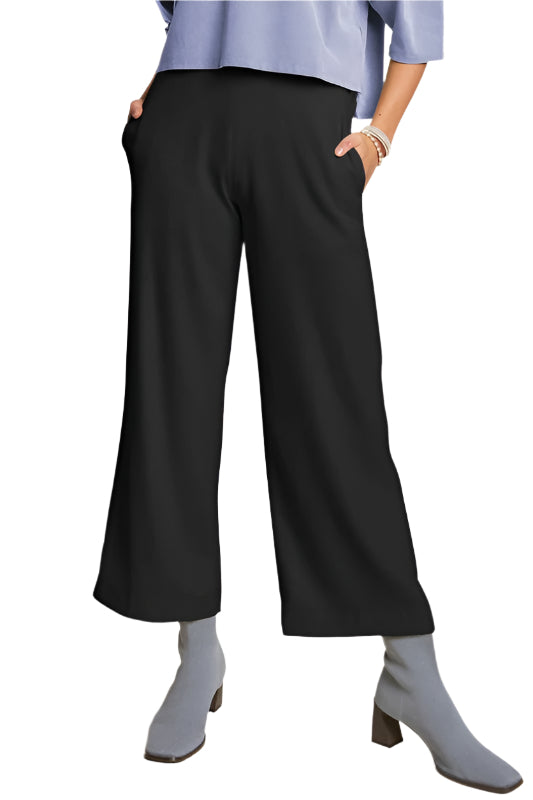 Davi & Dani Wide Leg Mid-Rise Pants