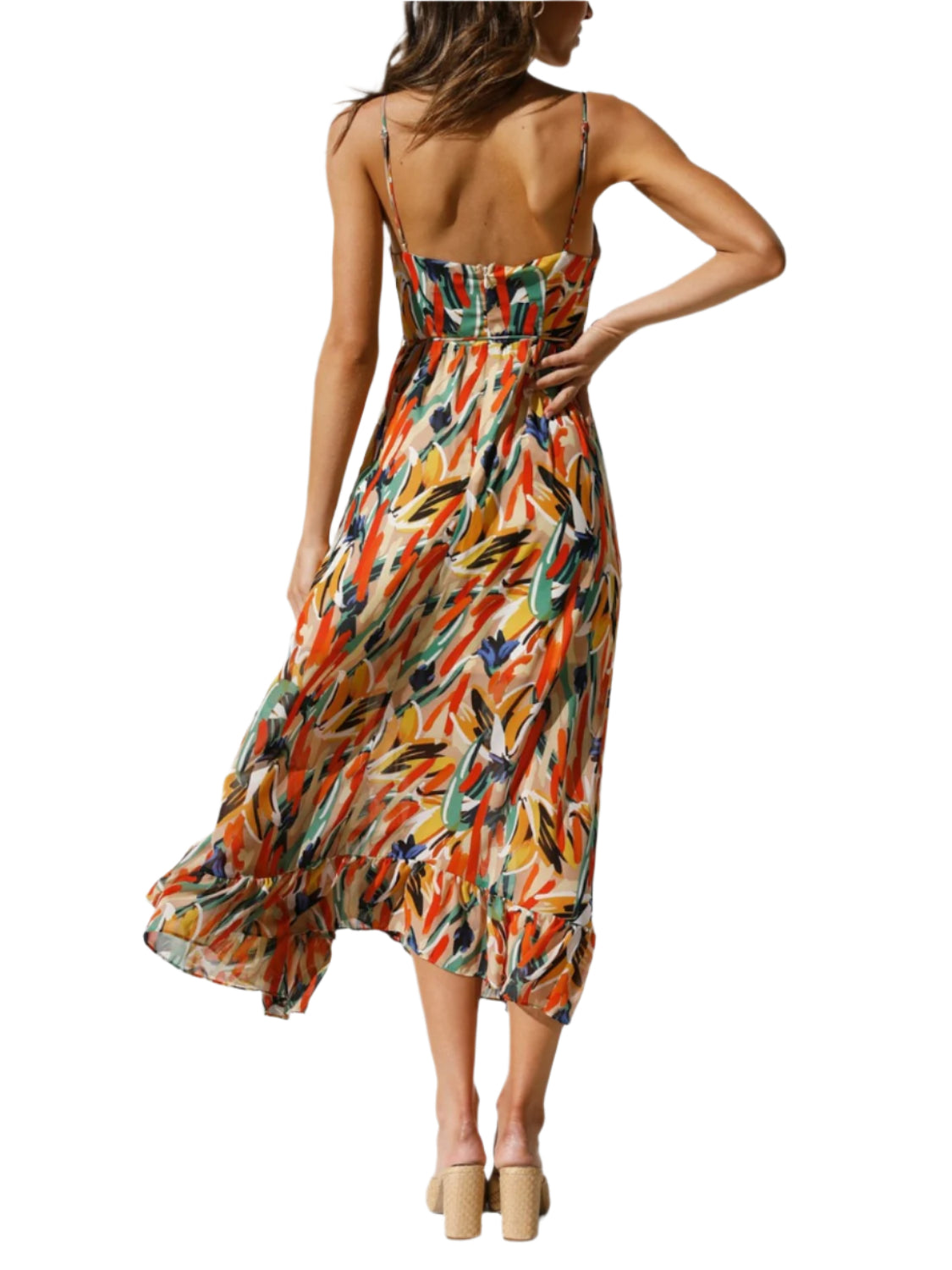 Printed Sleeveless Midi Cami dress