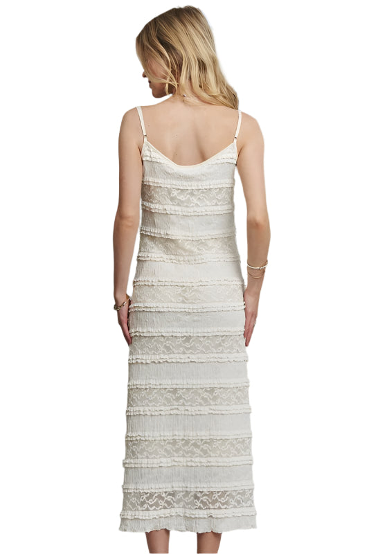 ADORA Lace Scoop Neck Midi Cami Dress