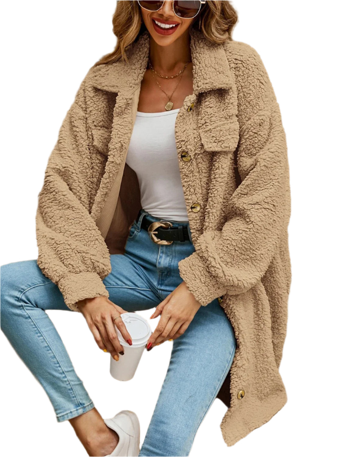 Collared Button Down Coat