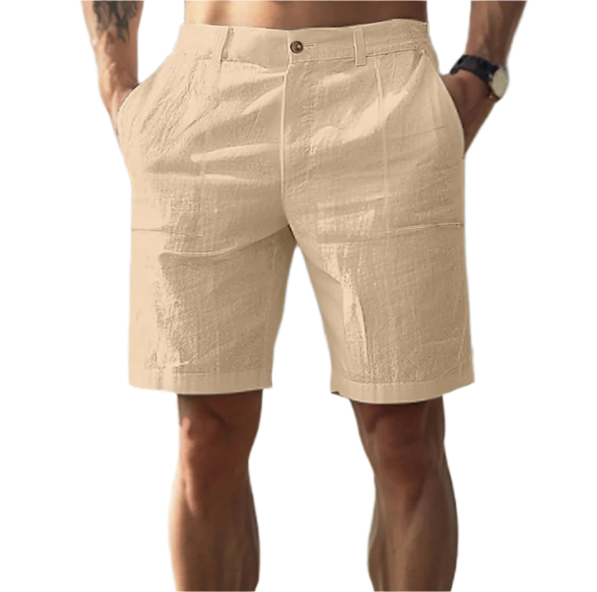 Men's Cotton And Linen Casual Shorts