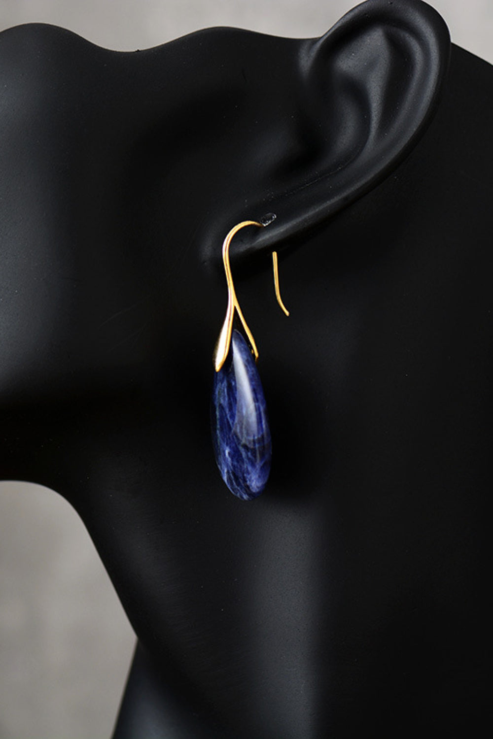 Sodalite Crystal Teardrop Earrings
