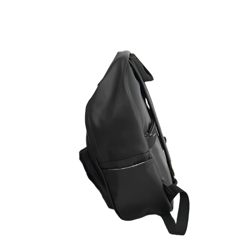 PU Leather Zip Backpack Bag