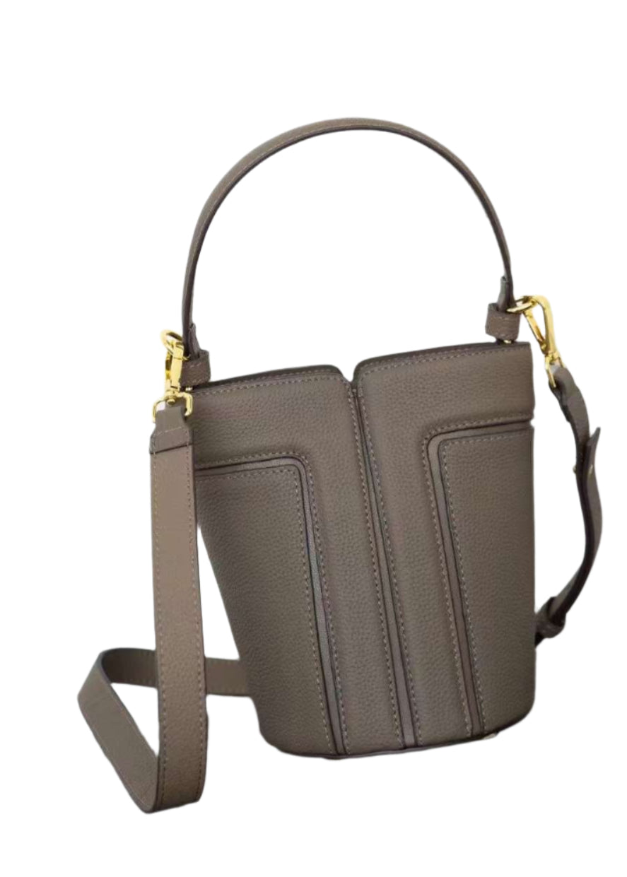 Cowhide Leather Contrast Color Bag
