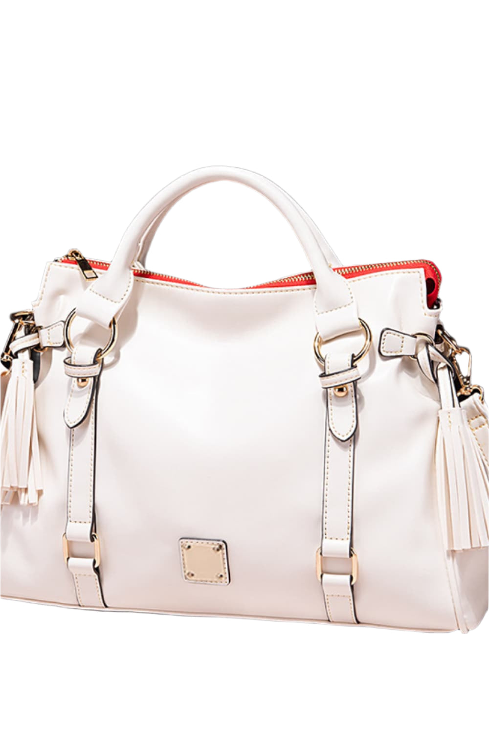 PU Leather Handbag with Tassels