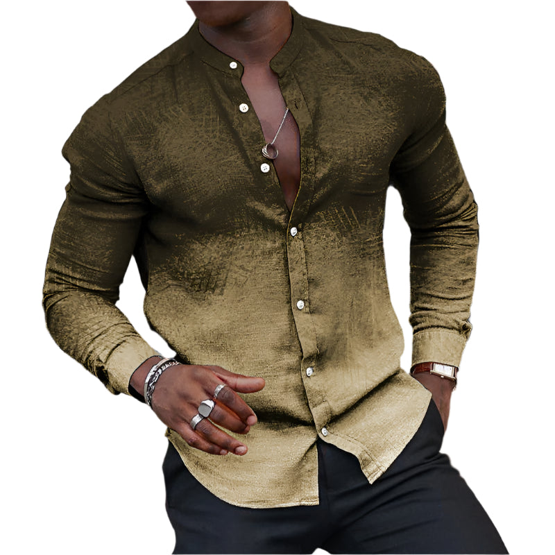 Men's Gradient Long Sleeve Shirt