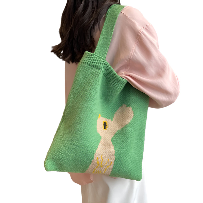 Knitted Rabbit Tote
