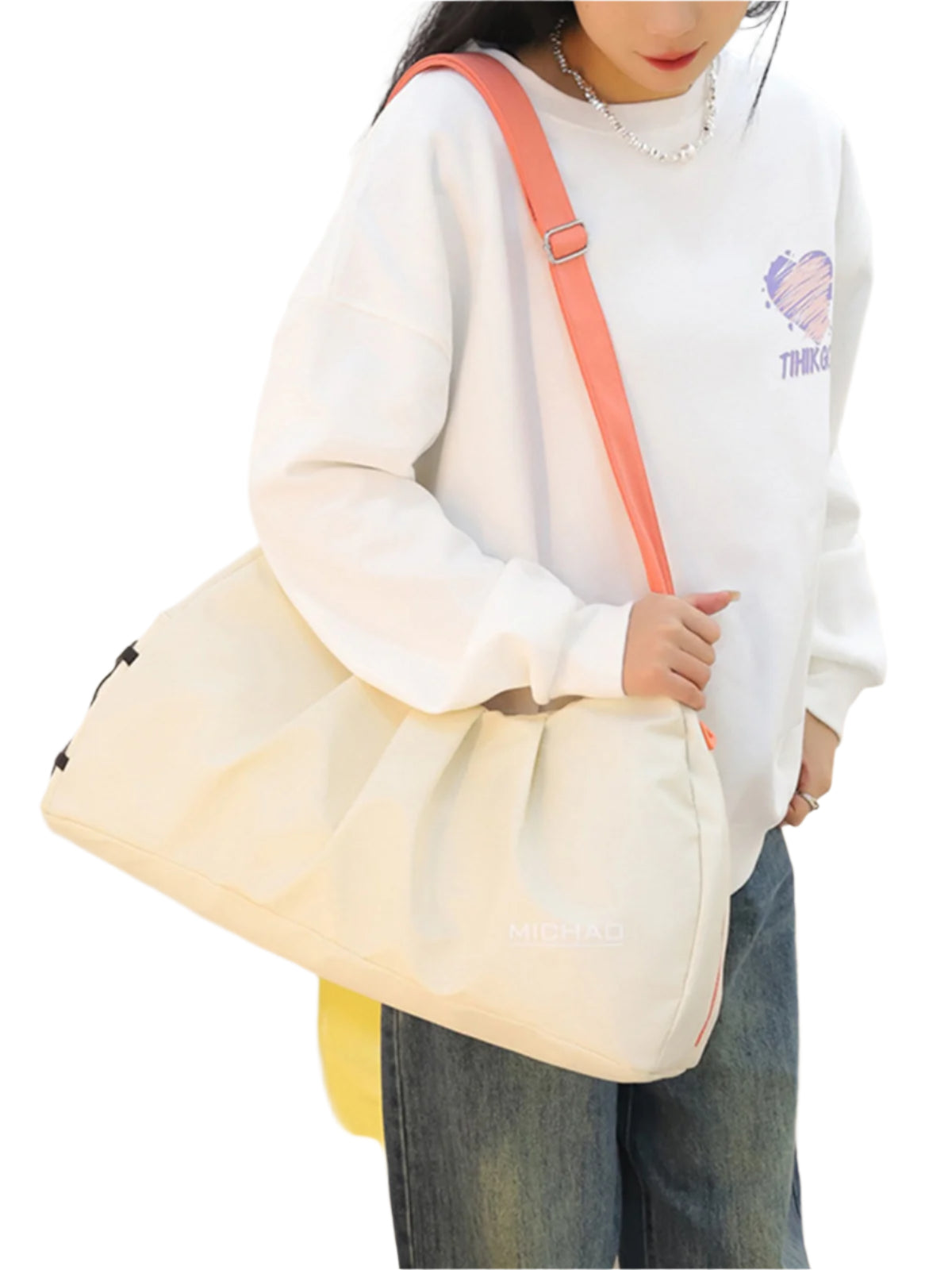 Oxford Cloth Adjustable Strap Large Capacity Crossbody Bag