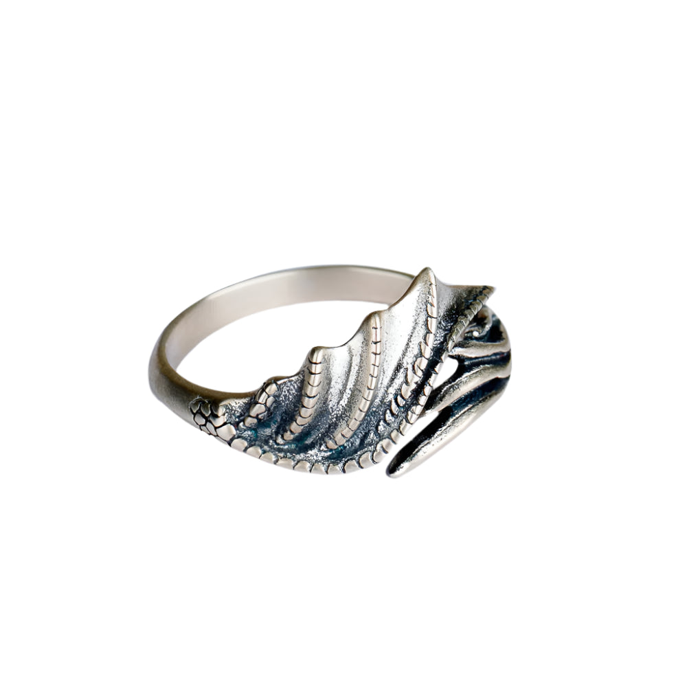 S925 Sterling Silver Dragon Wings Ring