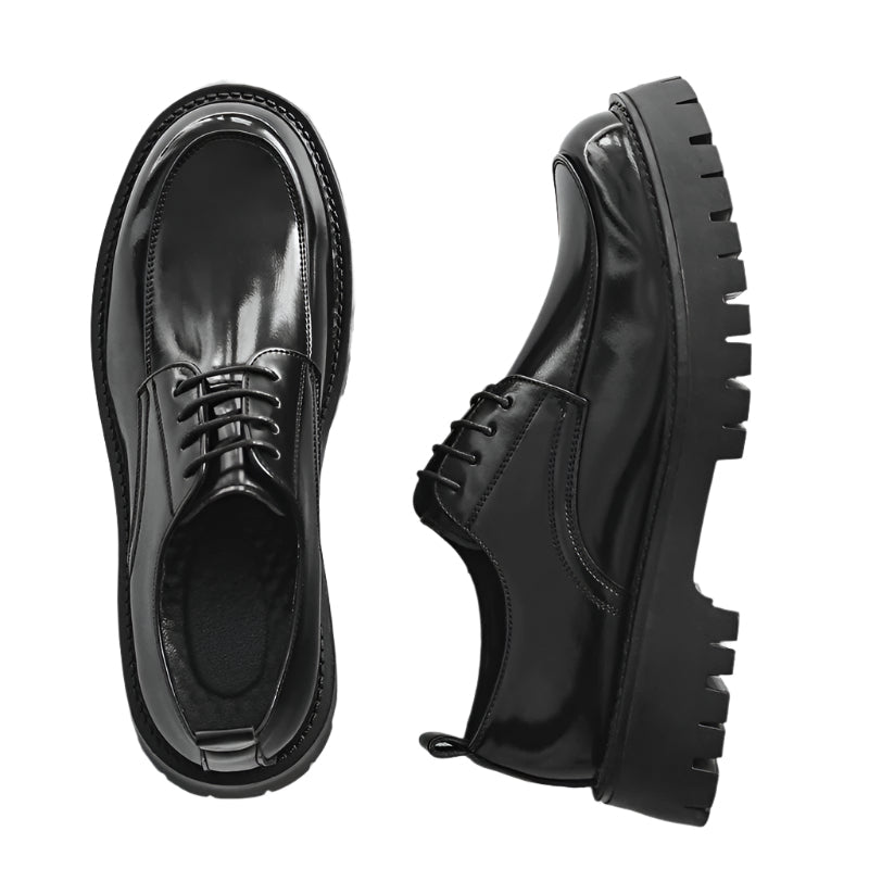 Men's PU Patent Leather Thick Sole Shoes