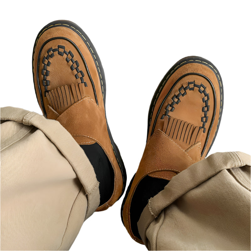 Men's Cowhide Leather Tassel Loafers
