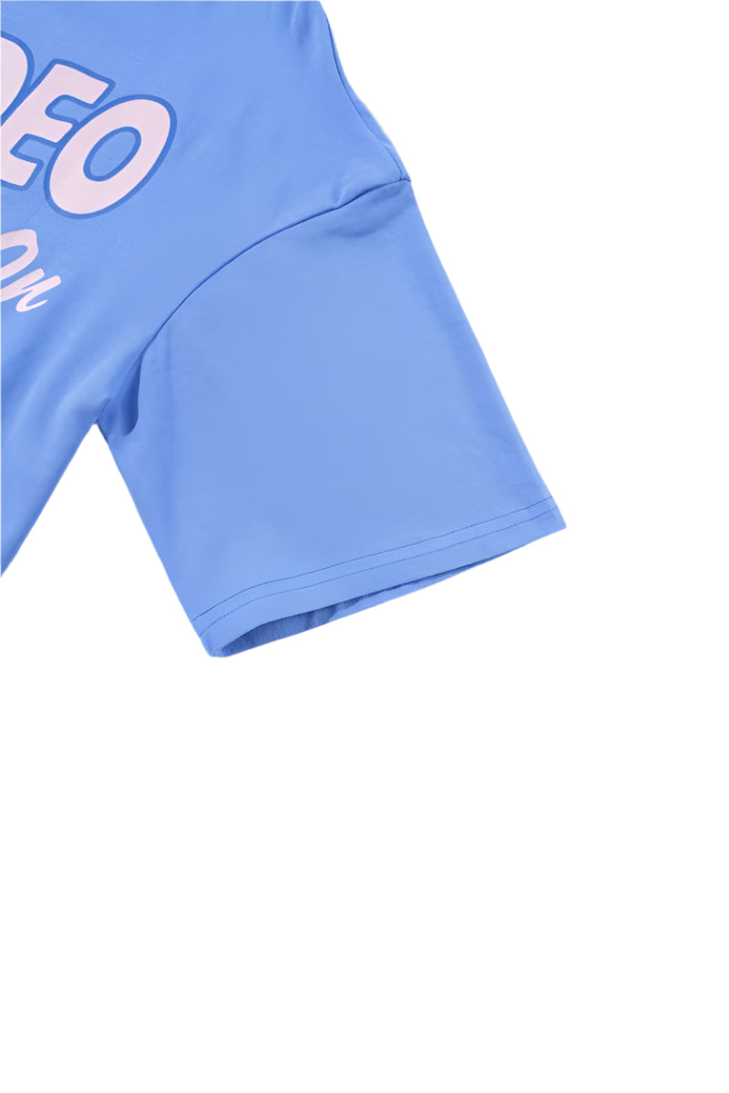 Graphic Round Neck Short Sleeve T-Shirt
