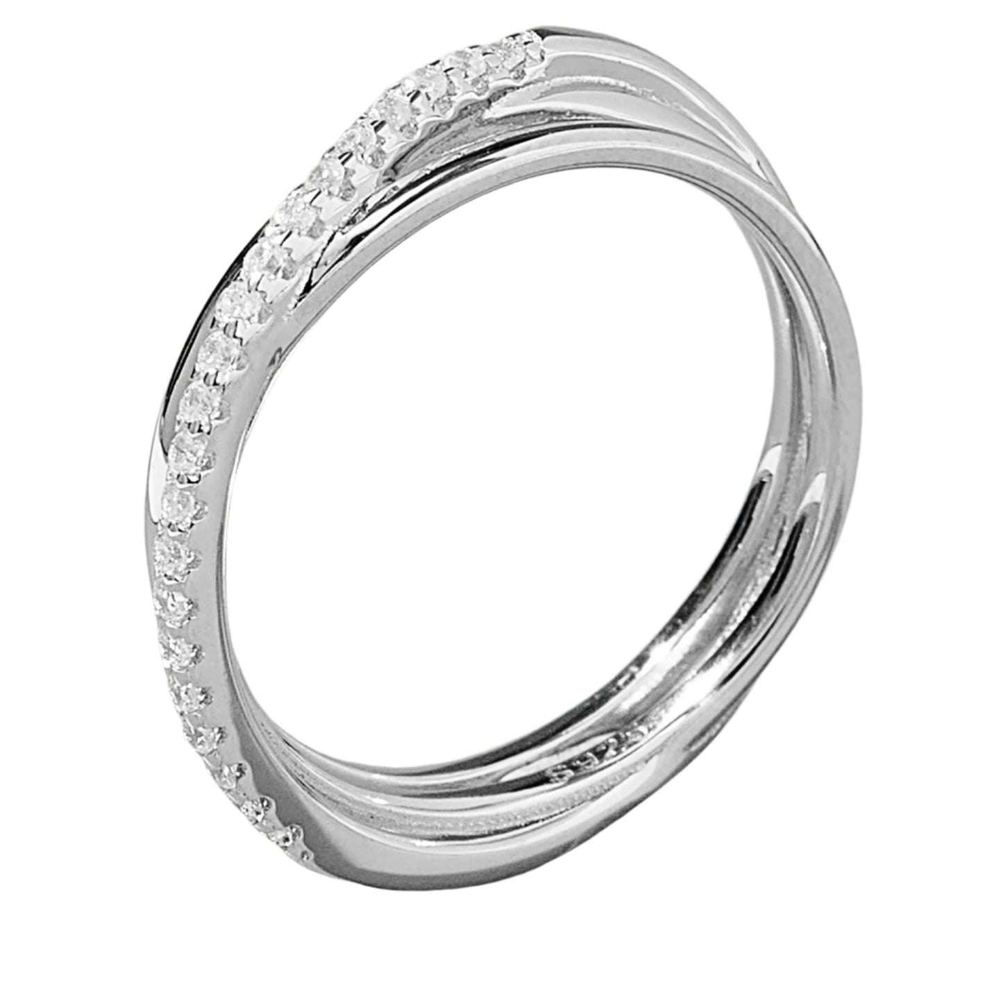 Inlaid Zircon 925 Sterling Silver Ring