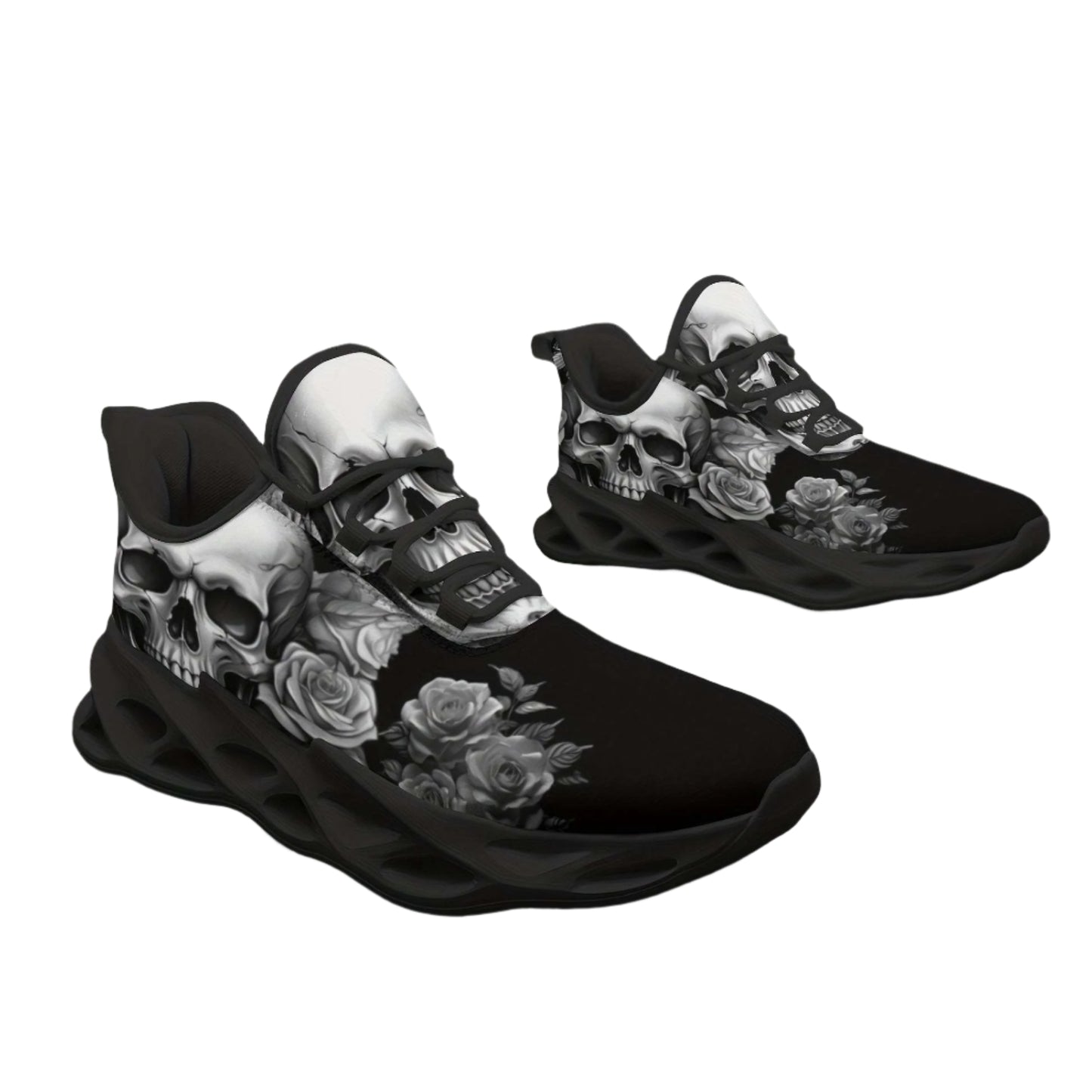 Men's Skull and Roses Athletic Shoes