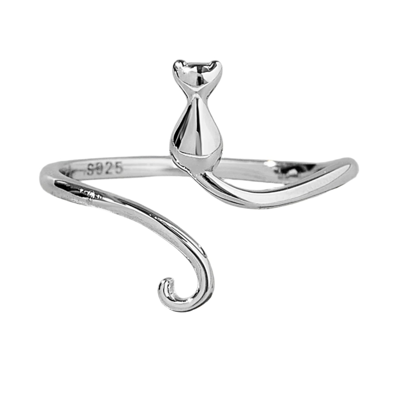 Cat Shape 925 Sterling Silver Ring