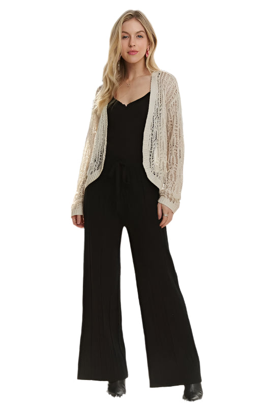 ADORA Tied Wide Leg Knit Pants