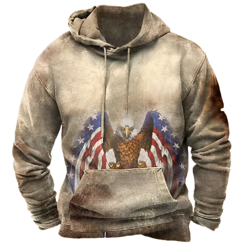 Men's USA Hooded 3D Print Sweatshirt
