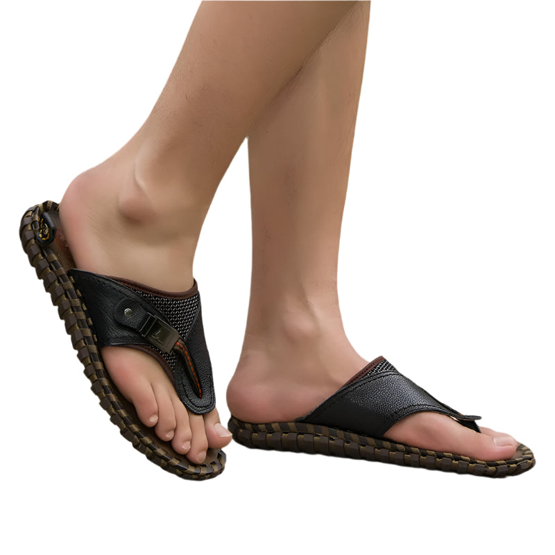 Hand Sewn Cowhide Leather Men's Flip Flop