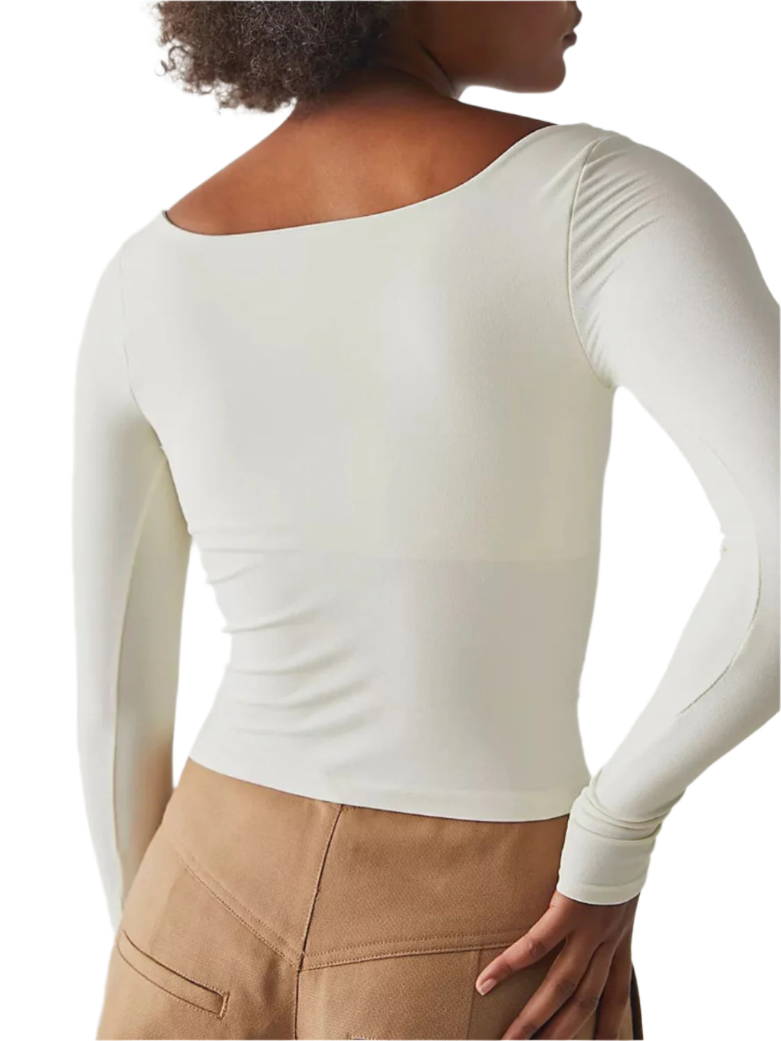 Square Neck Long Sleeve T-Shirt