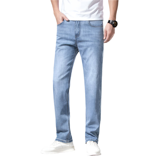 Men's Mid Waist Straight Leg Jeans