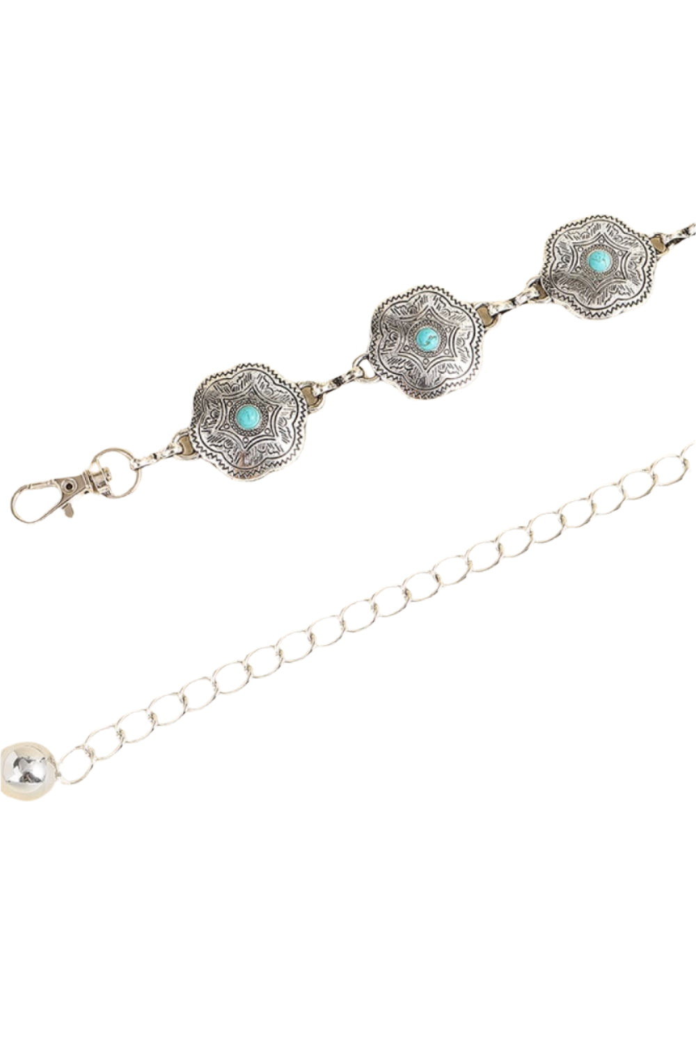 Vintage Turquoise Alloy Belt