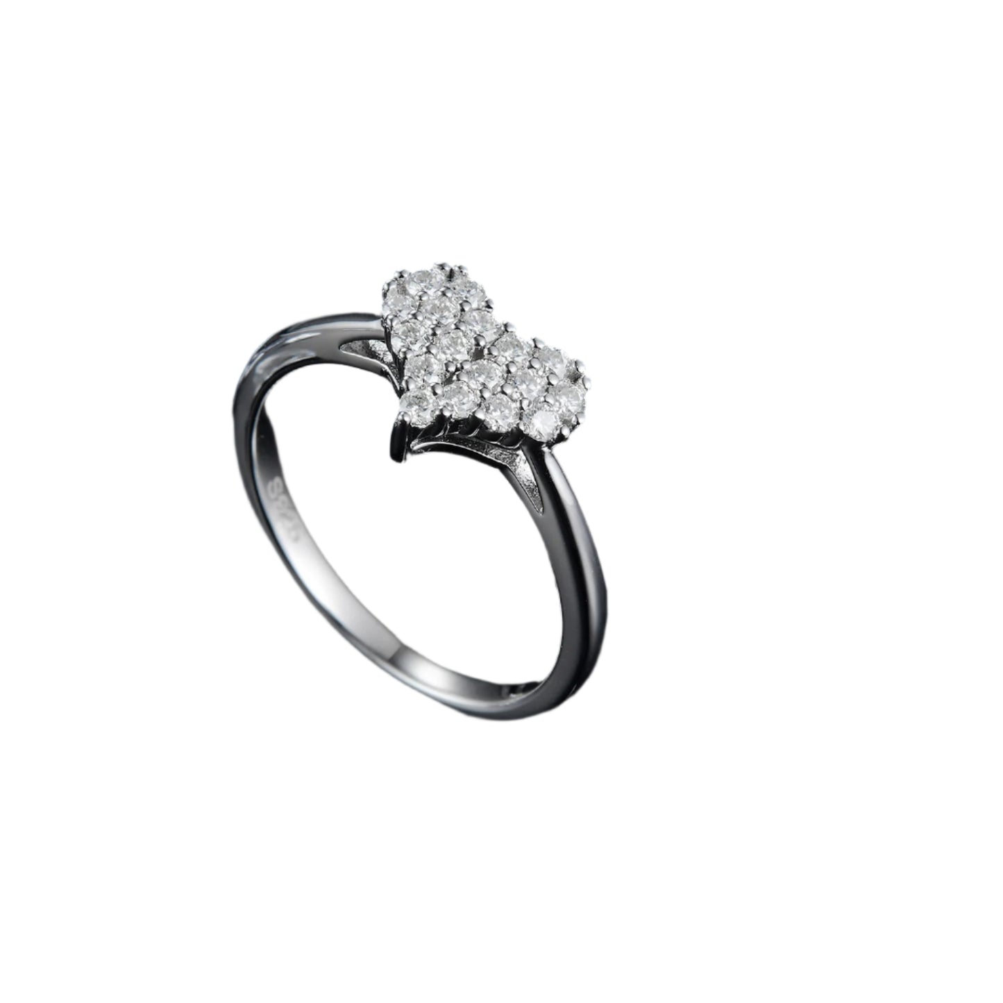 Moissanite 925 Sterling Silver Heart Ring