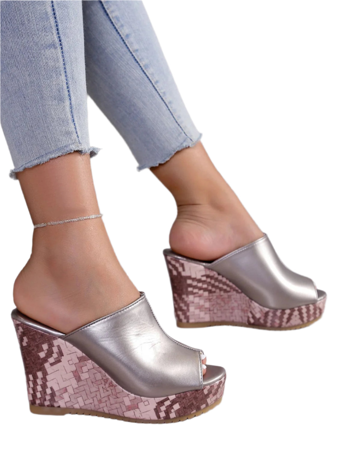 PU Leather High Heel Sandals
