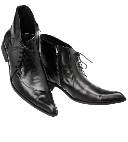 Men's Cowhide Leather Lace Up Ankle Boots